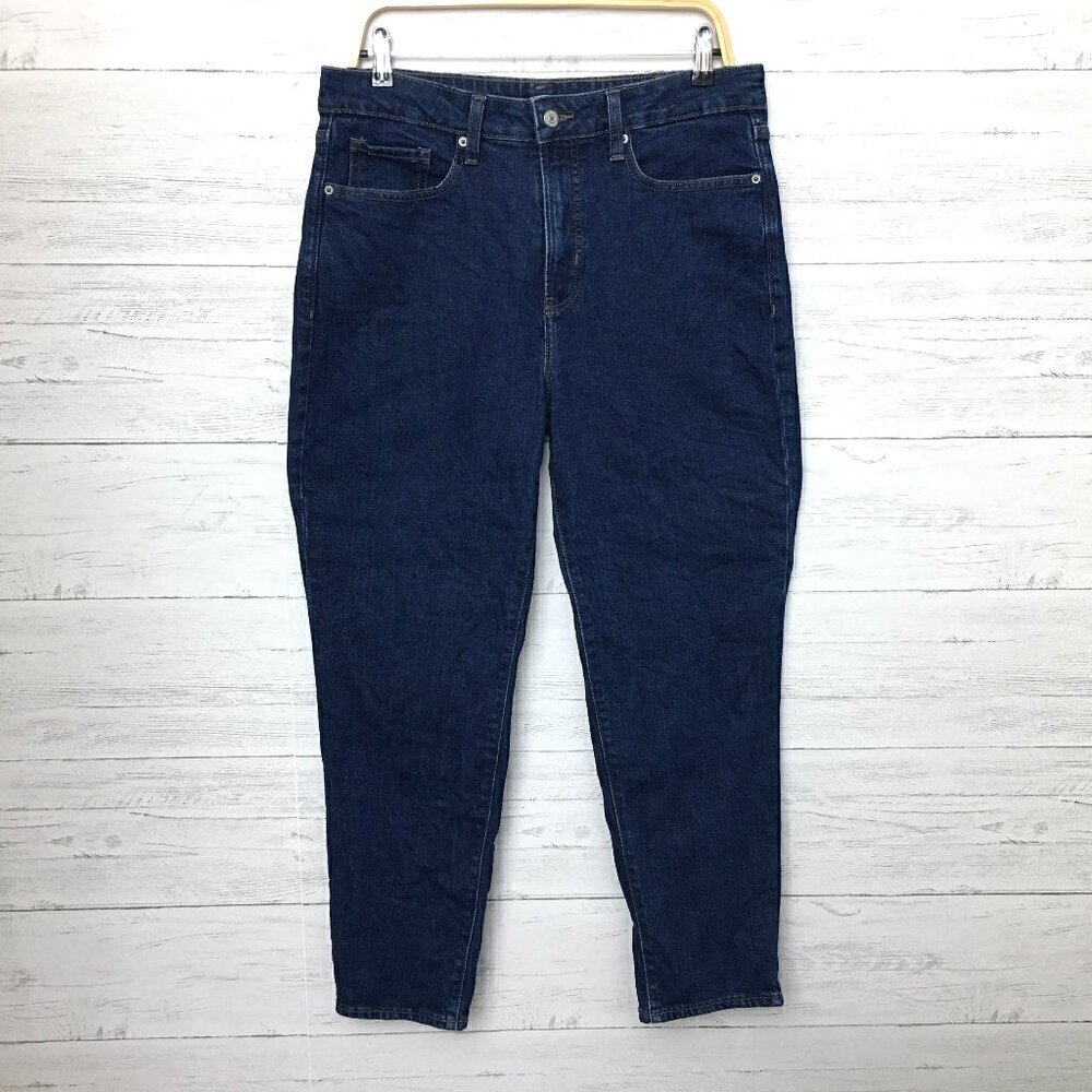 Old Navy Women's Jeans O.G. Straight Leg High Rise Dark Wash size 12 length 28"